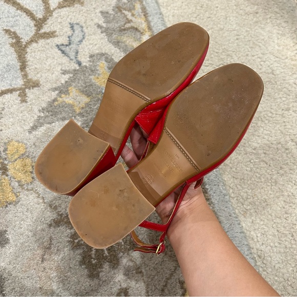 Sezane Paula Babies Block Heels in Red - Picture 10 of 15